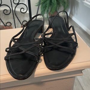 Giorgio Armani Black Strappy Sandals